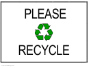 Please Recycle Sign Template