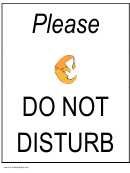Do Not Disturb Sign Template