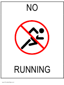 No Running Sign Template