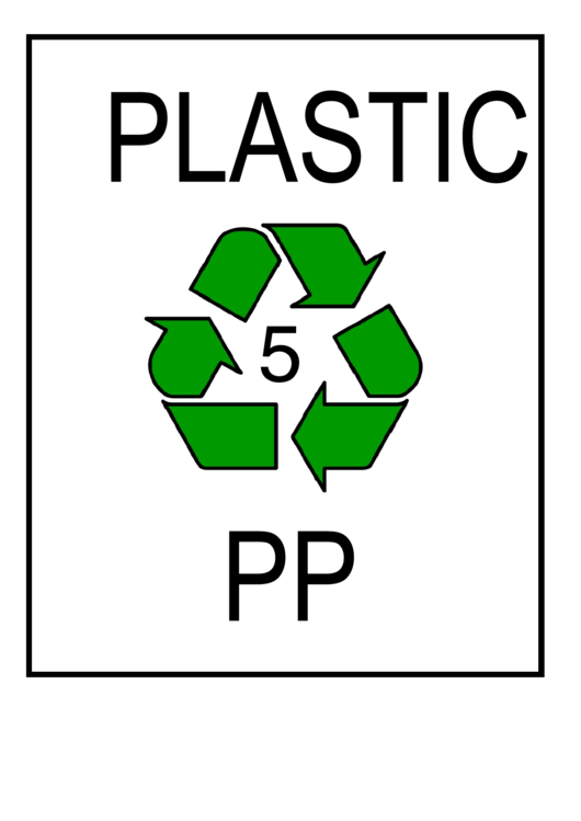 Recycle Plastic Type 5 Pp Sign Template Printable pdf