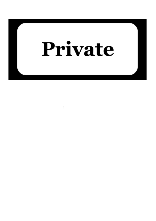 Private Sign Template Printable pdf