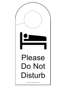 Do Not Disturb Door Hanger Sign Template