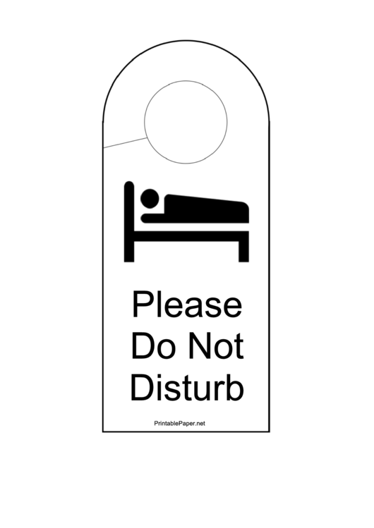 Do Not Disturb Door Hanger Sign Template Printable pdf