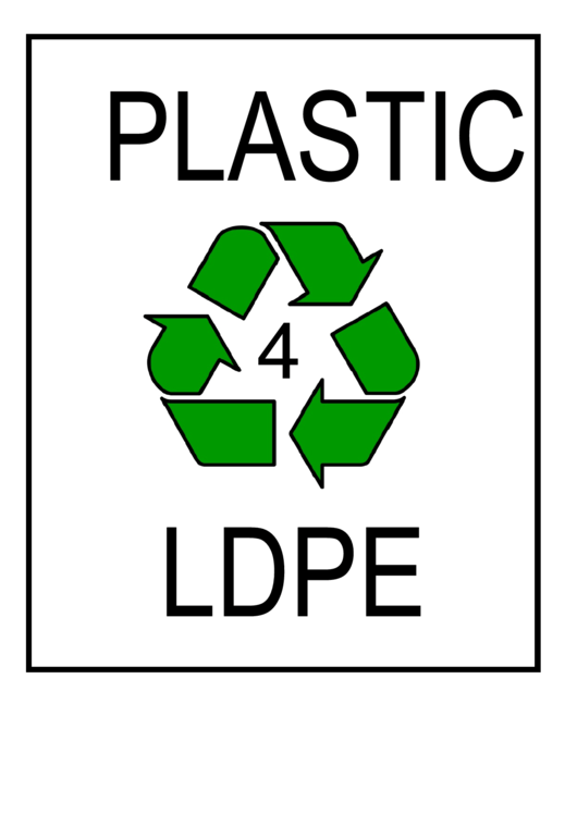 Recycle Plastic Type 4 Ldpe Sign Template Printable pdf