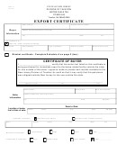 Form Mft-13 - Export Certificate