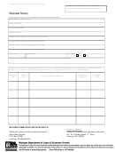 Fis 0532 5/04 Business History Form - Michigan Department Of Labor & Economic Growth