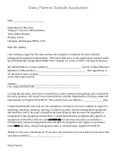 Dairy Farmer Sample Application Form - Washington - Department Of Revenue