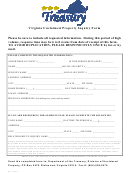 Virginia Unclaimed Property Inquiry Form - Department Of The Treasury
