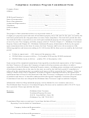 Compliance Assistance Program Commitment Form