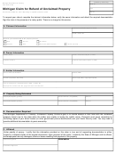 Form 3277 - Michigan Claim For Refund Of Unclaimed Property - 2002