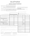 Rental License Tax Report Form - City Of Tuscaloosa
