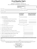 Report Of Transient Lodging Tax (city Of Alexandria, Virginia)