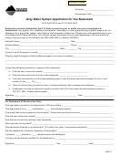 Gray Water System Application For Tax Abatement Form Montana