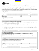Temporary Tribal Tax Exemption Application Form - Montana