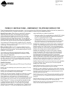Fillable Form 911 - Emergency Telephone Service Fee Printable pdf