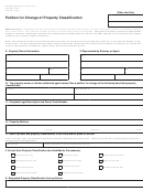 Petition For Change Of Property Classification Form - Michigan