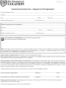 Commercial Activity Tax Form - Request To File Separately - Ohio Department Of Taxation
