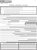 Notification Of Dissolution Or Surrender Form - Ohio Department Of Taxation