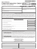Fillable Form 580 - Computer Industry Credit - 2008 Printable pdf