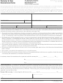 Form Hud-55014 - Warranty For New Manufactured Home