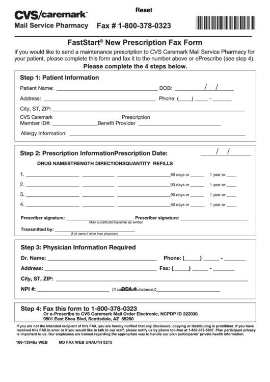 Fillable New Prescription Fax Form Printable pdf