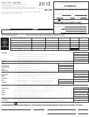 Form W-2 - Income Tax Worksheet - City Of Lorain - 2013