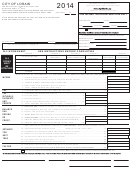 Form W-2 - Income Tax Worksheet - City Of Lorain - 2014