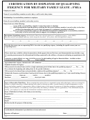 Certification By Employee Of Qualifying Exigency For Military Family Leave - Fmla