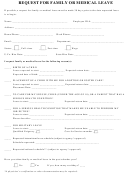 Family And Medical Leave Request Form