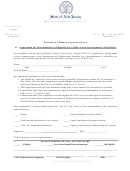 Application For Determination Of Eligibility For Children With Developmental Disabilities Form - New Jersey