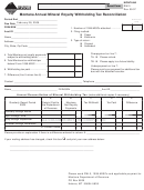 Montana Form Rw-3 - Montana Annual Mineral Royalty Withholding Tax Reconciliation - 2009