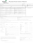Physical Examination Record Form