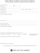 Near Miss Incident Information Report Form