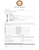 Leave Form Template