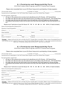 G-1 Permission And Responsibility Form