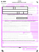 Form K-40h - Kansas Homestead Claim - 2008 Printable pdf