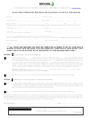 Election Form For The Health Savings Account Form