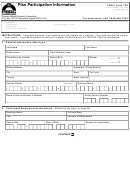 Pbgc Form 709 - Plan Participation Information