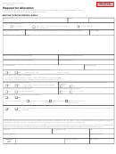 Form 1411 6/06 - Request For Allocation Template - Michigan Department Of Treasury
