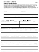 Personal Financial Statement Form - Minnesota Department Of Revenue Printable pdf