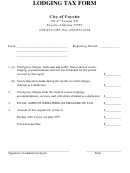 Lodging Tax Form - City Of Fayette, Alabama