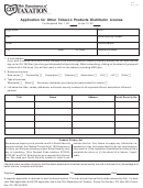 Otp 1 - Application For Other Tobacco Products Distributor License Form - Ohio Department Of Taxation