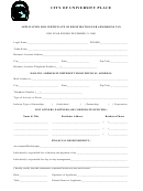Application For Certificate Of Registration For Admissions Tax - City Of University Place
