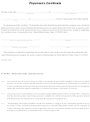 Form 24746 - Physician's Certificate