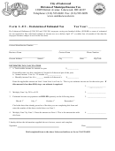 Form L-es - Declaration Of Estimated Tax Form - City Of Lakewood - Division Of Municipal Income Tax