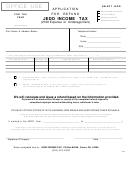 Application For Refund Jedd Income Tax - Akron, Oh