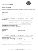 Individual Questionnaire Form - City Of Fairfield Income Tax Division