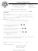 Address Change Authorization Form - County Of Santa Cruz