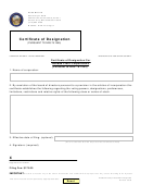 Certificate Of Designation Form - Nevada Secretary Of State