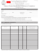 Tobacco Product Manufacturer Certificate Of Compliance Form - 2010